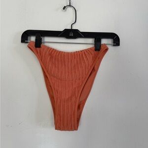 Andrea Iyamah Womens Gara Pleated High Rise Bikini Bottom, Size Small